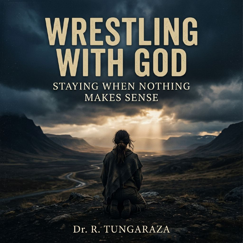 Book cover: Wrestling with God — staying when nothing makes sense